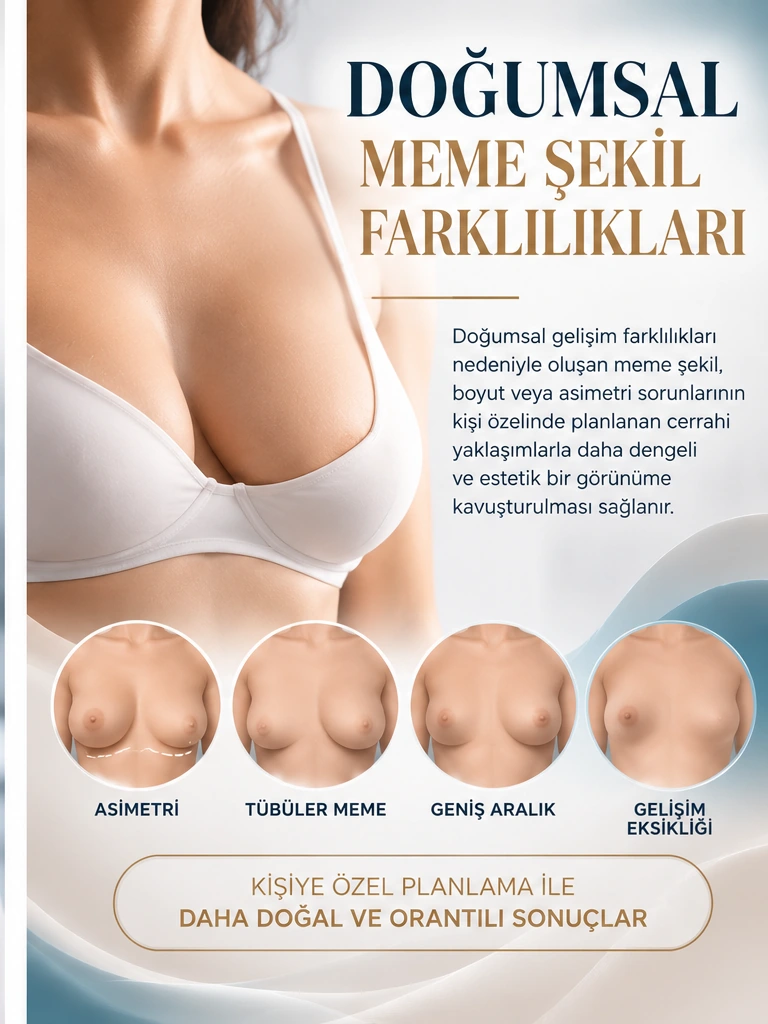 Doğumsal meme farklılıkları: karşılaştırmalı meme konturu şeması