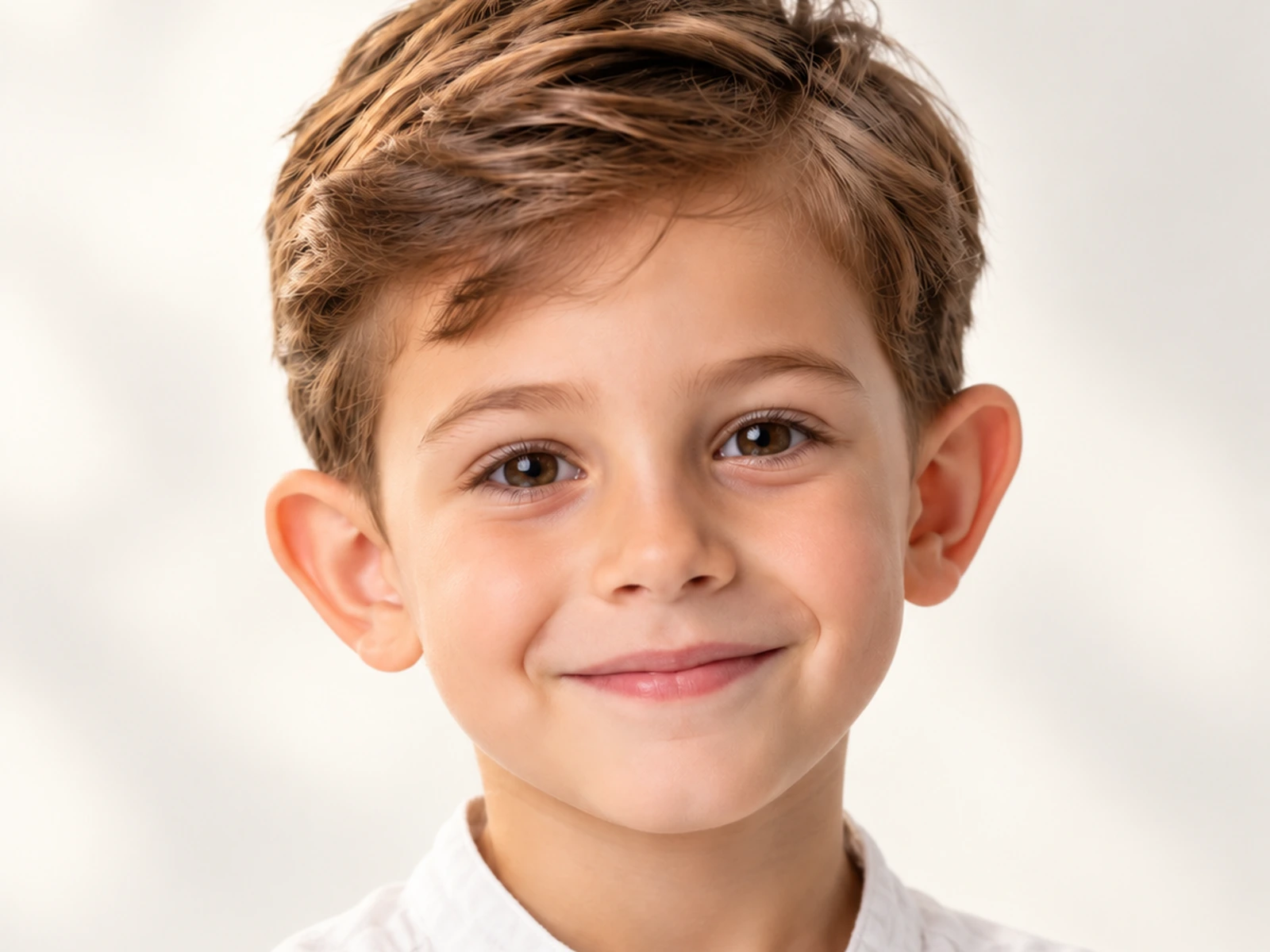 Smiling child portrait highlighting prominent ears for otoplasty