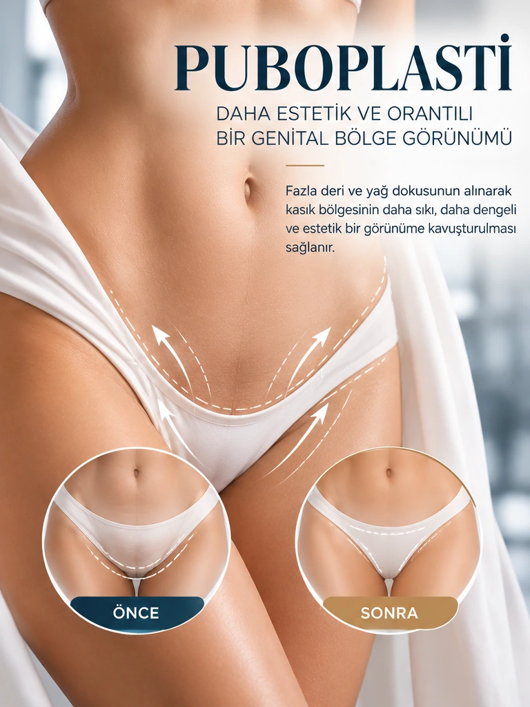 Puboplasti: ilgili anatomik bölgeye odaklanan temsili, yapay zekâ ile üretilmiş estetik fotoğraf